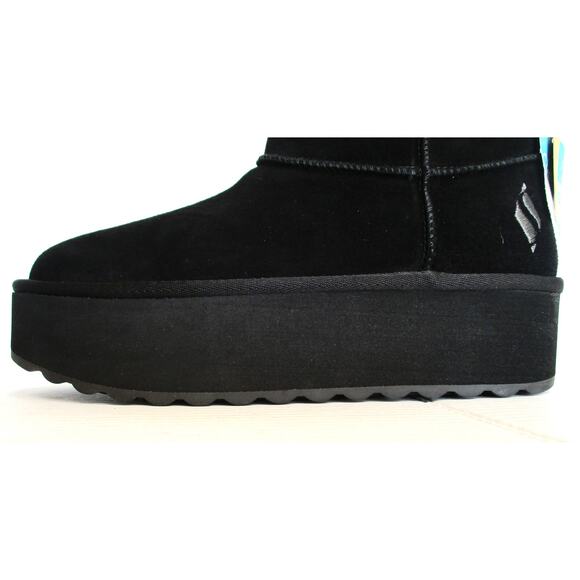 New SKECHERS Keepsakes Stacked Womens Platform Suede Pull On Boots Sz 8 - Picture 5 of 12